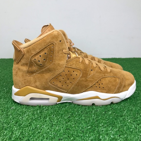 Nike Air Jordan 6 Wheat Retro VI Suede 384665-705 - Picture 3 of 8